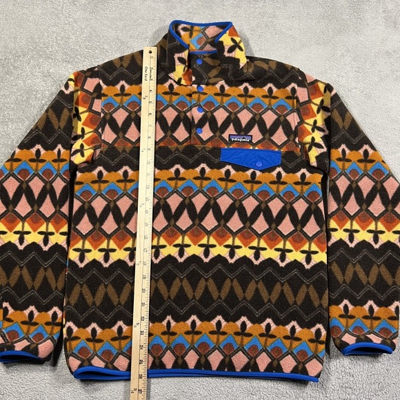 Patagonia Synchilla Snap T Fleece Pullover Womens S Companions Big Anthos Pink - Picture 5 of 13